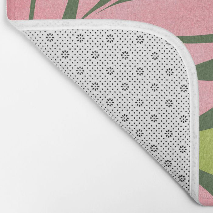 Spring Flora / Pink and Green Palette Bath Mat Gallery Image 2