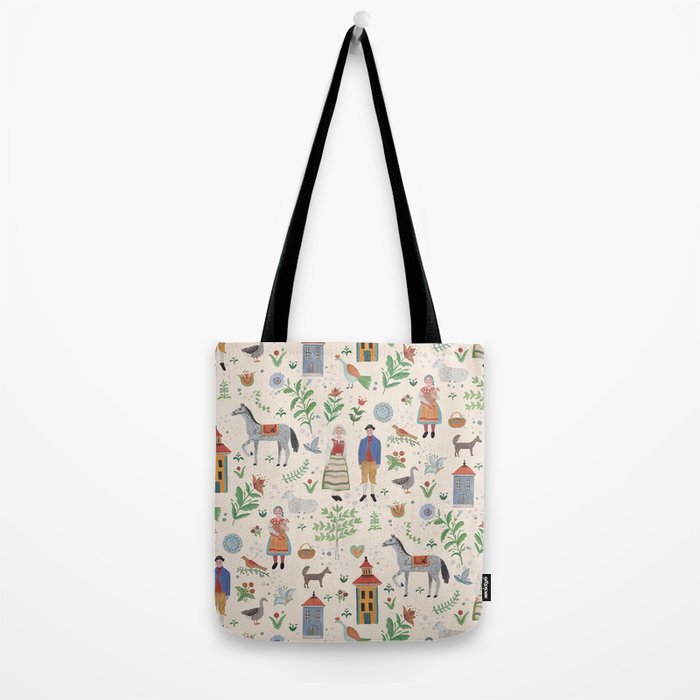 Swedish Folk Art Tote Bag Gallery Image 2