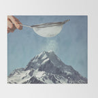 Sifted Summit II - Snow Sugar on Mountain Peak Throw Blanket Gallery Image 2