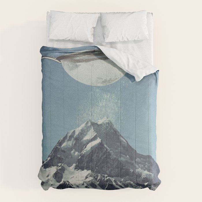 Sifted Summit II - Snow Sugar on Mountain Peak Comforter Gallery Image 6