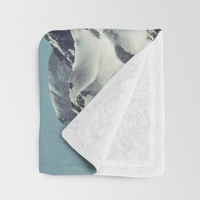 Sifted Summit II - Snow Sugar on Mountain Peak Throw Blanket Gallery Image 3