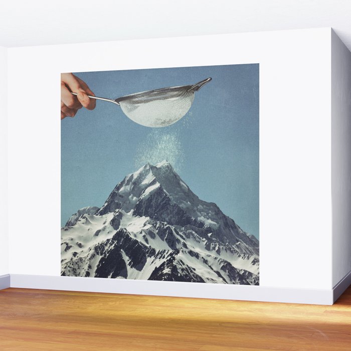 Sifted Summit II - Snow Sugar on Mountain Peak Wall Mural Gallery Image 2