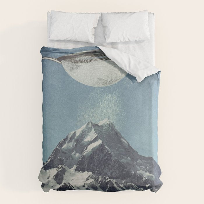 Sifted Summit II - Snow Sugar on Mountain Peak Duvet Cover Gallery Image 1