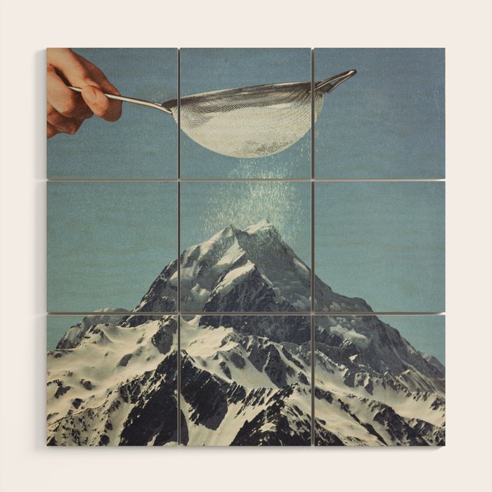 Sifted Summit II - Snow Sugar on Mountain Peak Wood Wall Art Gallery Image 1