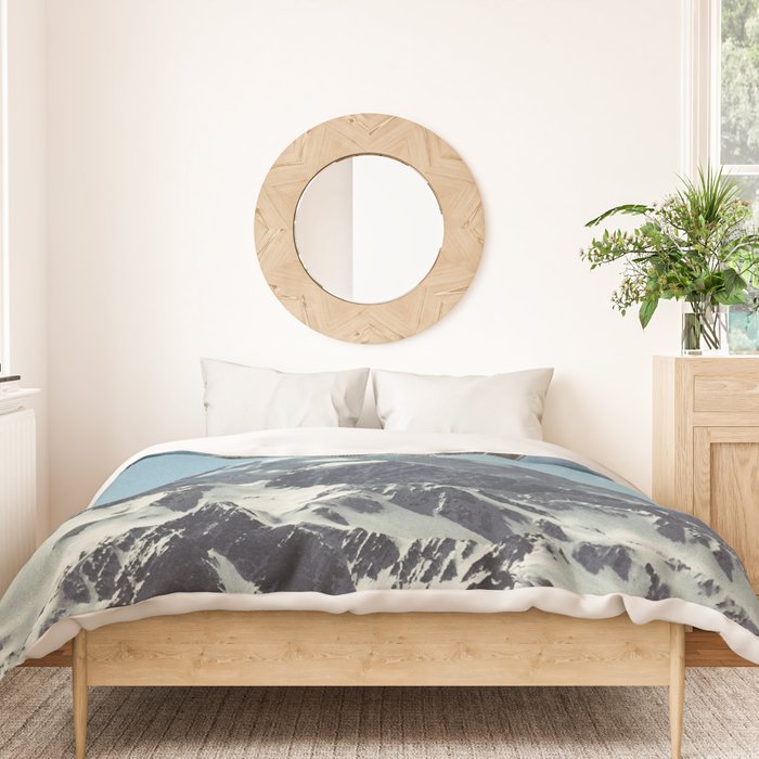 Sifted Summit II - Snow Sugar on Mountain Peak Duvet Cover Gallery Image 3