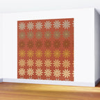 Ombre Abstract Daisies on Mandarin Orange Wall Mural Gallery Image 2