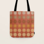 Ombre Abstract Daisies on Mandarin Orange Tote Bag Gallery Image 1