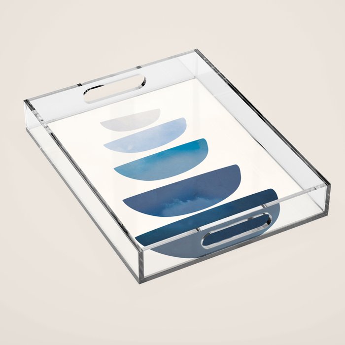 Blue Stack 02 Acrylic Tray Gallery Image 1