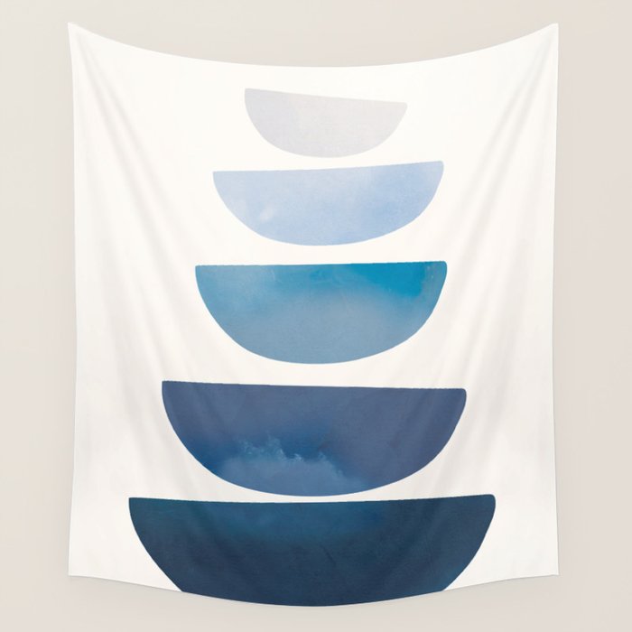 Blue Stack 02 Wall Tapestry Gallery Image 4