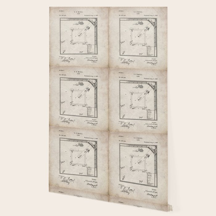 Baseball Patent - Sports Fan Softball Baseball Art - Antique Wallpaper Gallery Image 2