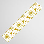 Atomic Dots Retro Geo Pattern in Mid Mod Mustard and White Table Runner Gallery Image 3