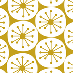 Atomic Dots Retro Geo Pattern in Mid Mod Mustard and White Coffee Mug Gallery Image 2
