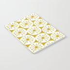 Atomic Dots Retro Geo Pattern in Mid Mod Mustard and White Notebook Gallery Image 2