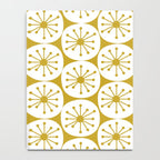 Atomic Dots Retro Geo Pattern in Mid Mod Mustard and White Notebook Gallery Image 4