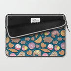 Mexican Sweet Bakery Frenzy // turquoise background // pastel colors pan dulce Laptop Sleeve Gallery Image 2