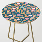 Mexican Sweet Bakery Frenzy // turquoise background // pastel colors pan dulce Side Table Gallery Image 2