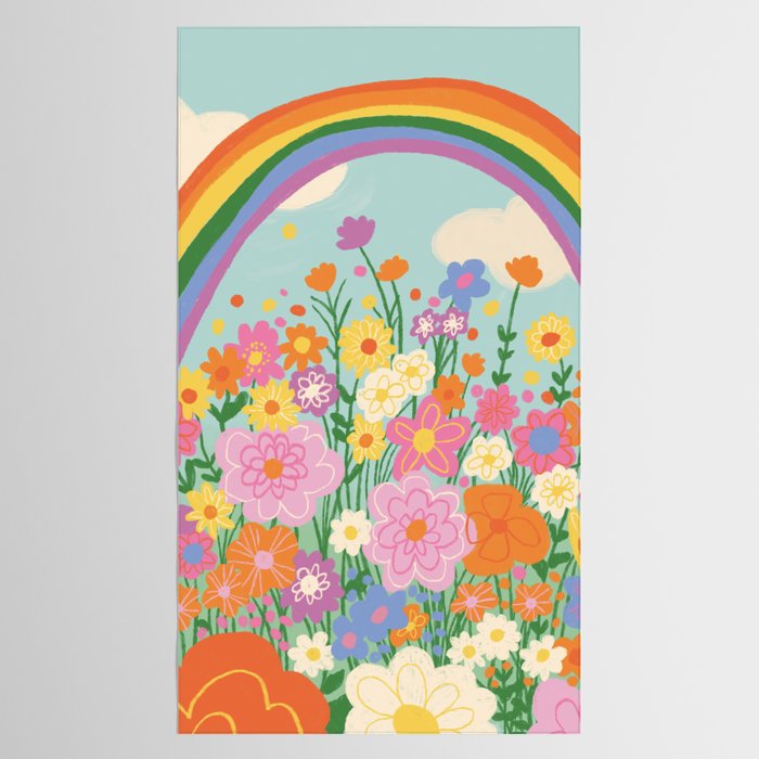 Happy rainbow Tablecloth Gallery Image 2