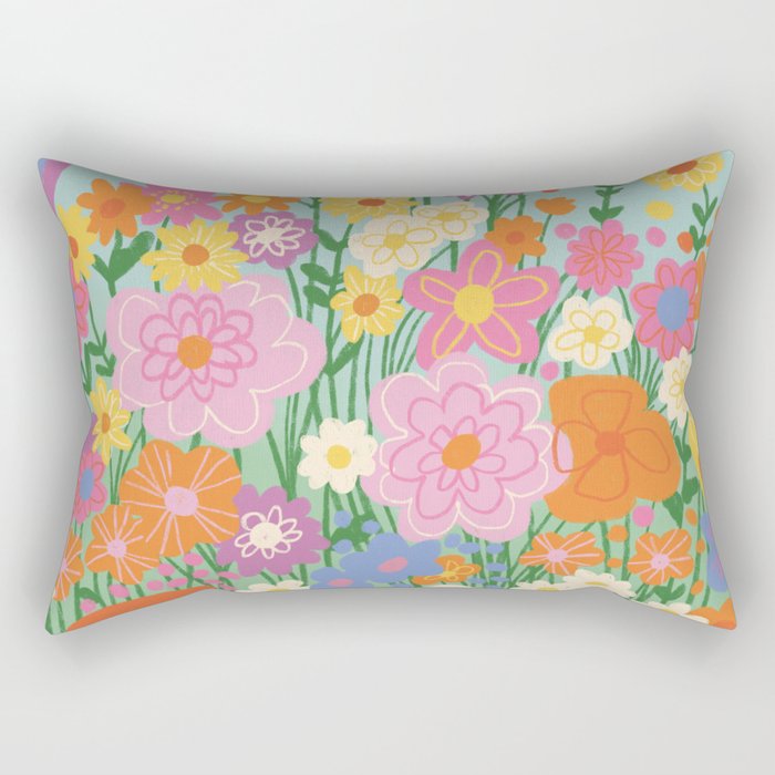Happy rainbow Rectangular Pillow Gallery Image 1