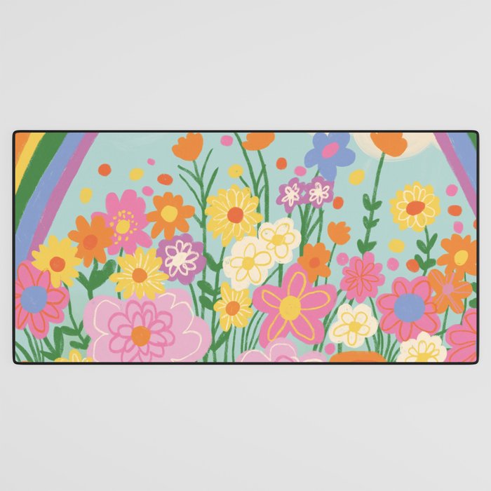 Happy rainbow Desk Mat Gallery Image 3