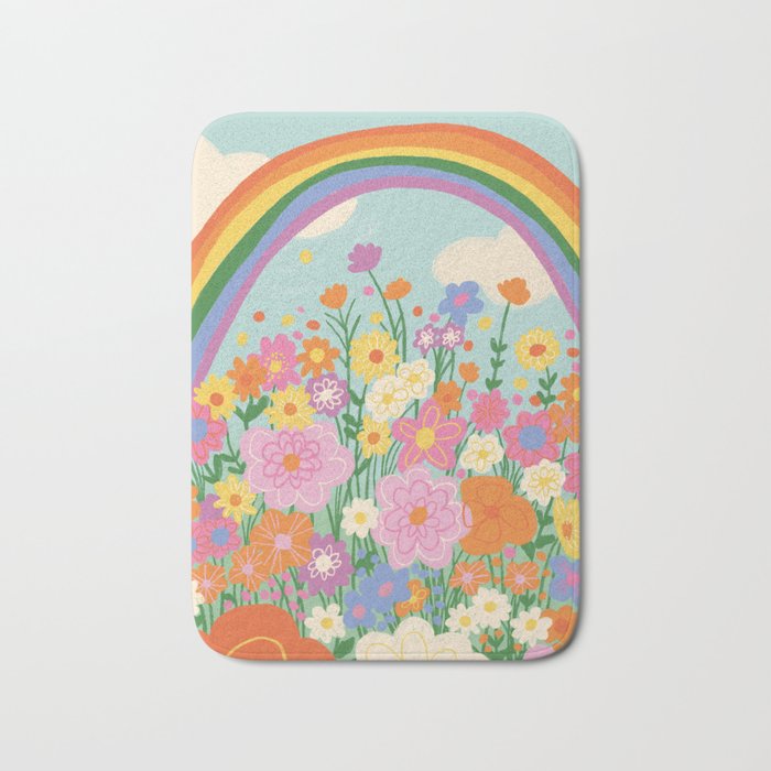 Happy rainbow Bath Mat Gallery Image 1