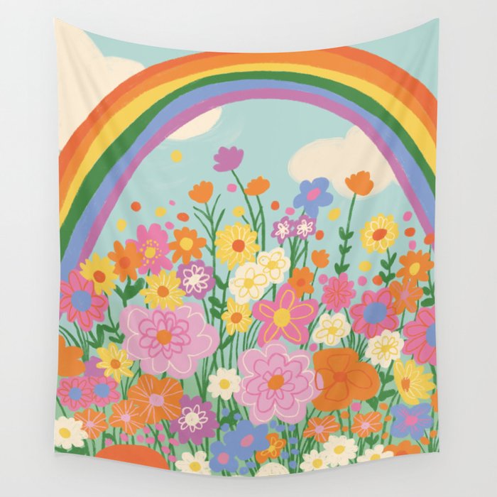Happy rainbow Wall Tapestry Gallery Image 4