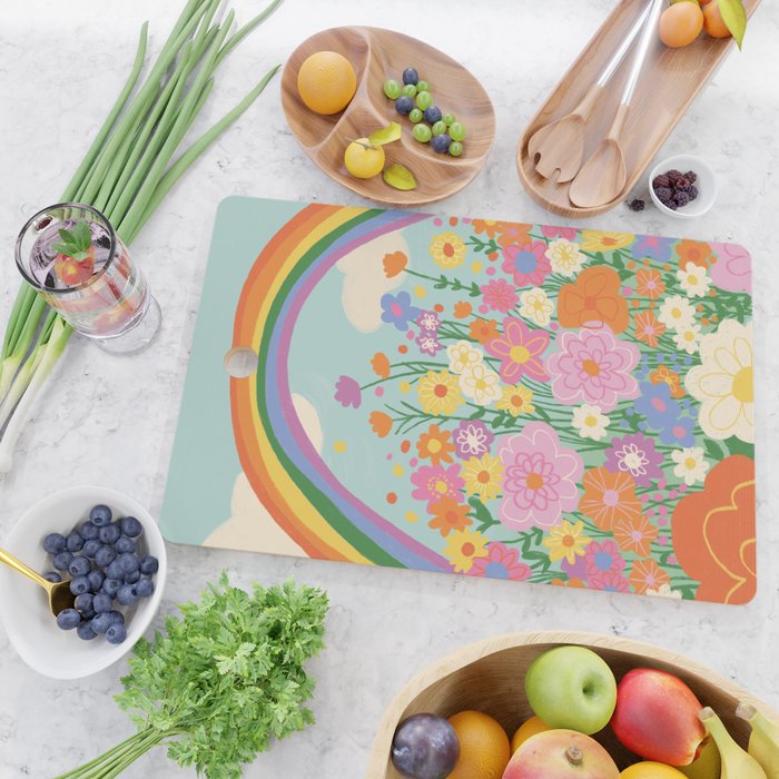 Happy rainbow Cutting Board Gallery Image 2