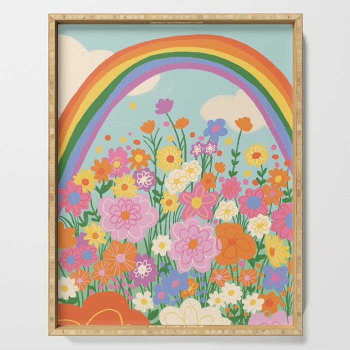 Happy rainbow Serving Tray Gallery Image 1