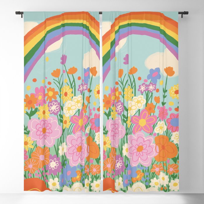 Happy rainbow Window Curtain Gallery Image 1