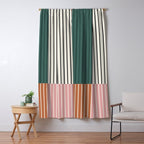 Color Block Line Abstract V Colorful Retro Window Curtain Gallery Image 5