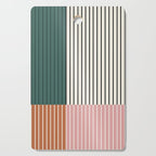 Color Block Line Abstract V Colorful Retro Cutting Board Gallery Image 1