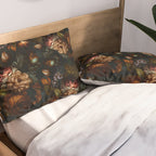 Dark Moody Baroque Midnight Garden Pillow Sham Gallery Image 2