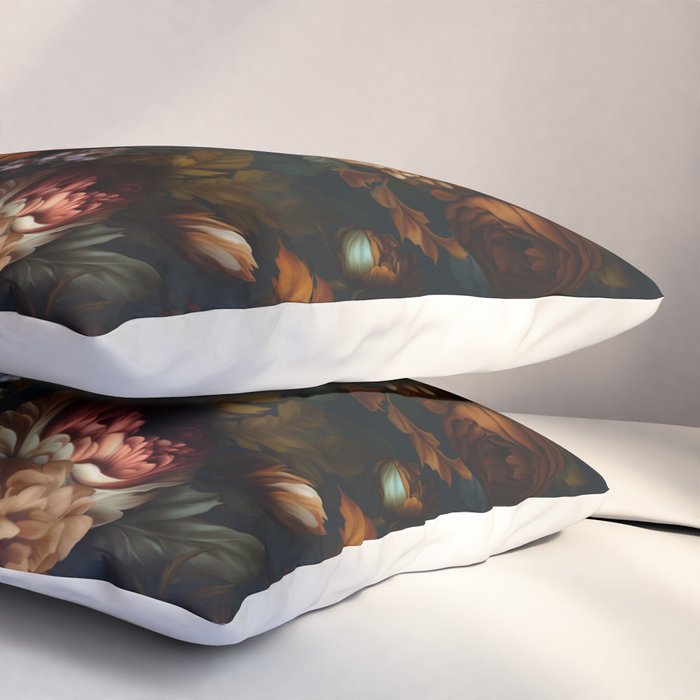 Dark Moody Baroque Midnight Garden Pillow Sham Gallery Image 3