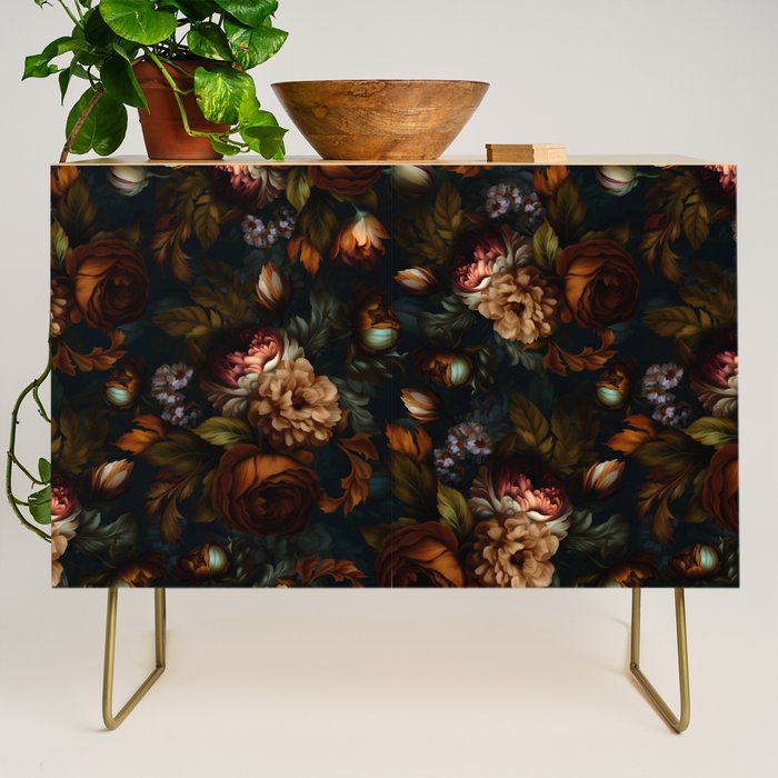 Dark Moody Baroque Midnight Garden Credenza Gallery Image 1