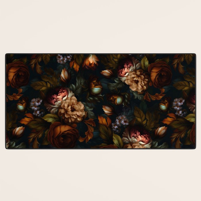 Dark Moody Baroque Midnight Garden Desk Mat Gallery Image 3