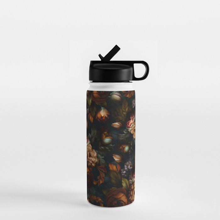 Dark Moody Baroque Midnight Garden Water Bottle Gallery Image 1