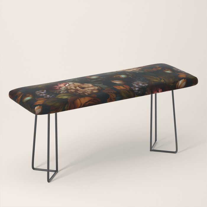 Dark Moody Baroque Midnight Garden Bench Gallery Image 1