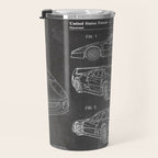 Supercar Sports Car Patent - Car Fan Classic Car Art - Black Chalkboard Travel Mug Gallery Image 3