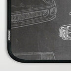 Supercar Sports Car Patent - Car Fan Classic Car Art - Black Chalkboard Laptop Sleeve Gallery Image 3