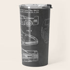 Supercar Sports Car Patent - Car Fan Classic Car Art - Black Chalkboard Travel Mug Gallery Image 2