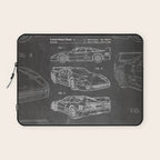 Supercar Sports Car Patent - Car Fan Classic Car Art - Black Chalkboard Laptop Sleeve Gallery Image 1