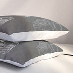 Supercar Sports Car Patent - Car Fan Classic Car Art - Black Chalkboard Pillow Sham Gallery Image 3