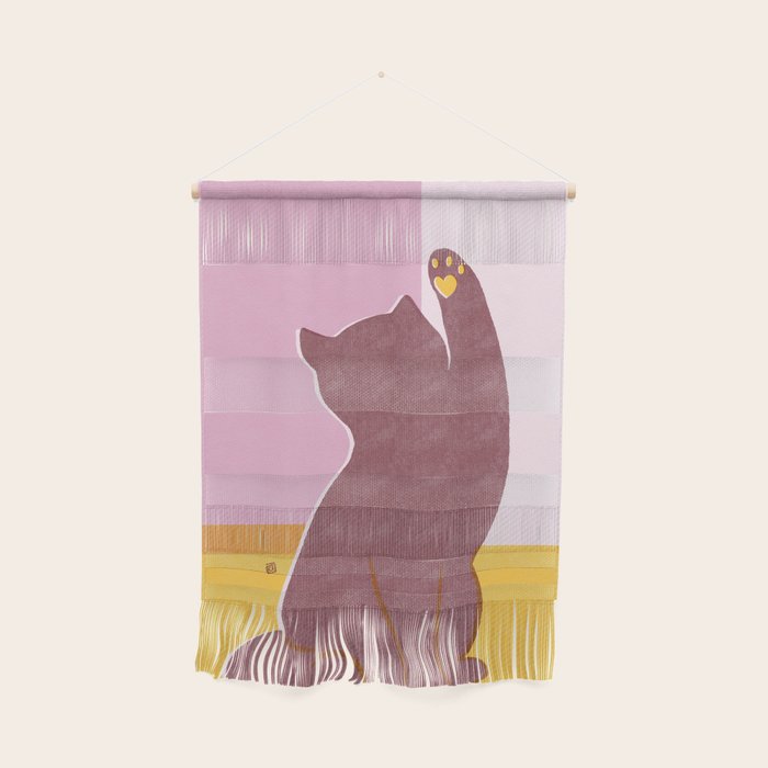 Risograph Cat - Sunset Wall Hanging Gallery Image 1