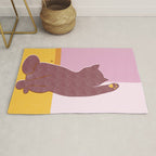 Risograph Cat - Sunset Rug Gallery Image 1