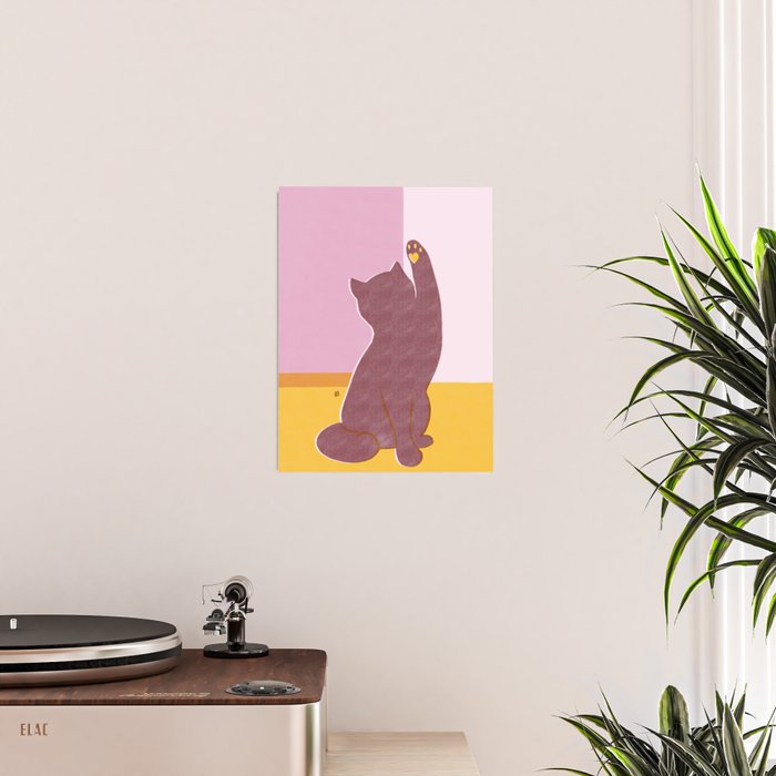 Risograph Cat - Sunset Poster Gallery Image 2