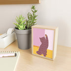 Risograph Cat - Sunset Mini Art Print Gallery Image 2