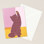 Risograph Cat - Sunset Stationery Card Gallery Image 2