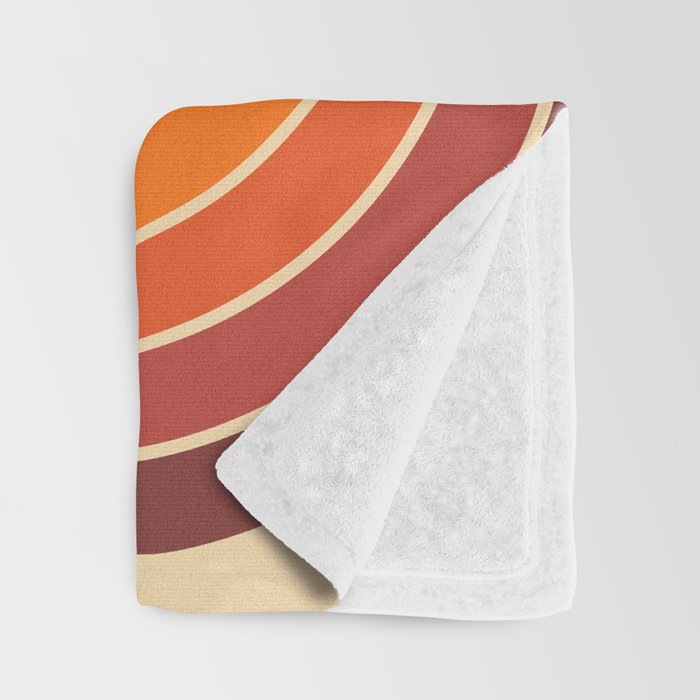 70s Retro Vintage Style Geometric Design 371 Autumn Throw Blanket Gallery Image 3