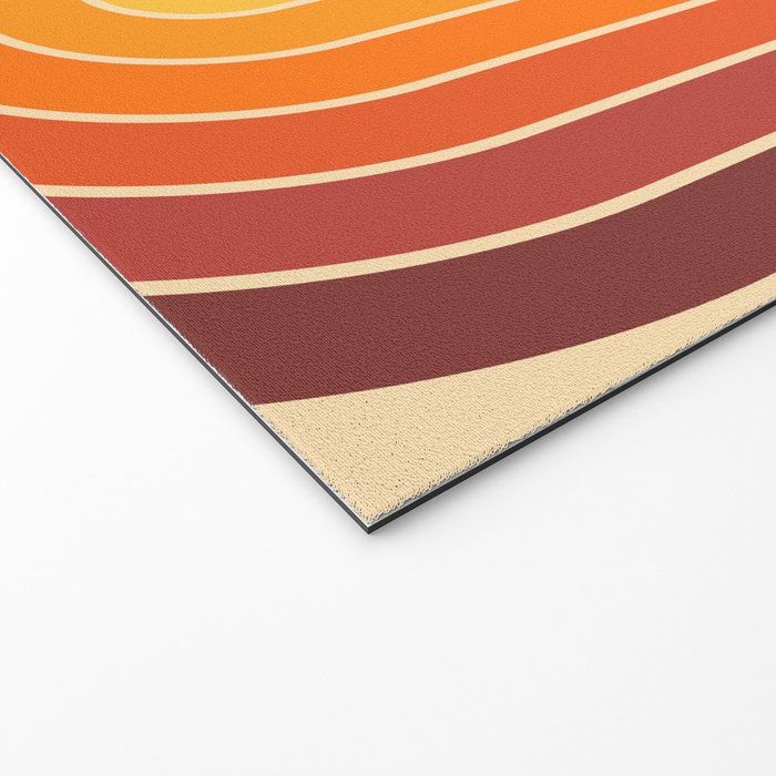 70s Retro Vintage Style Geometric Design 371 Autumn Welcome Mat Gallery Image 2