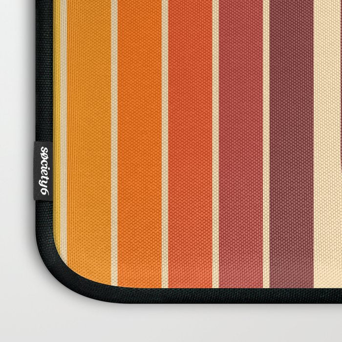 70s Retro Vintage Style Geometric Design 371 Autumn Laptop Sleeve Gallery Image 3