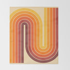 70s Retro Vintage Style Geometric Design 371 Autumn Throw Blanket Gallery Image 2